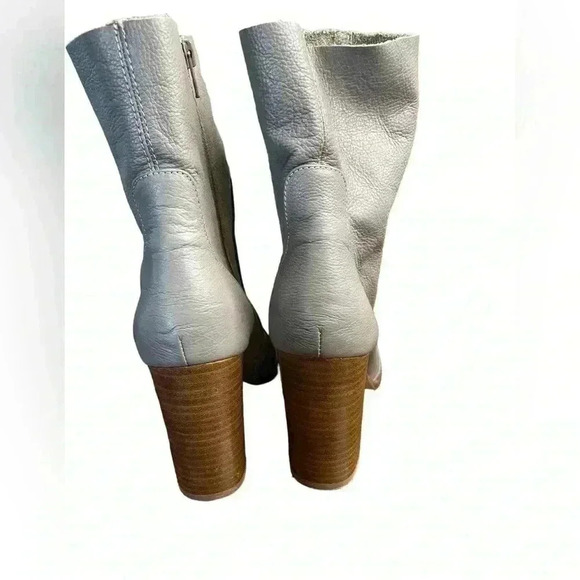 Chinese Laundry Womens Cool Kid grey leather bootie ankle boot inside zip sz 7.5 - Picture 5 of 7